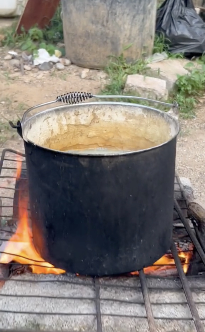 Decorative photo of corn boiling in Oaxaca