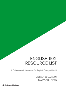 English 1102 OER Resources book cover