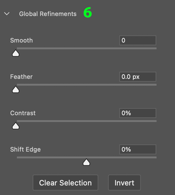 The Global Refinement options.