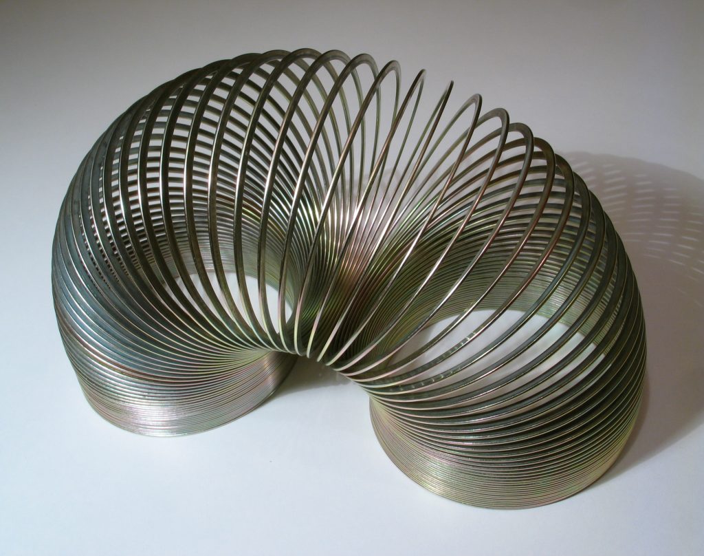 A photograph of a Slinky (TM).