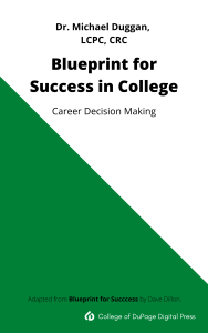 Blueprint For Success In College: Career Decision Making – Simple Book ...