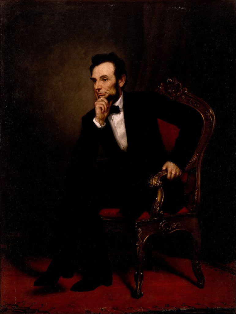 A portrait of Abraham Lincoln