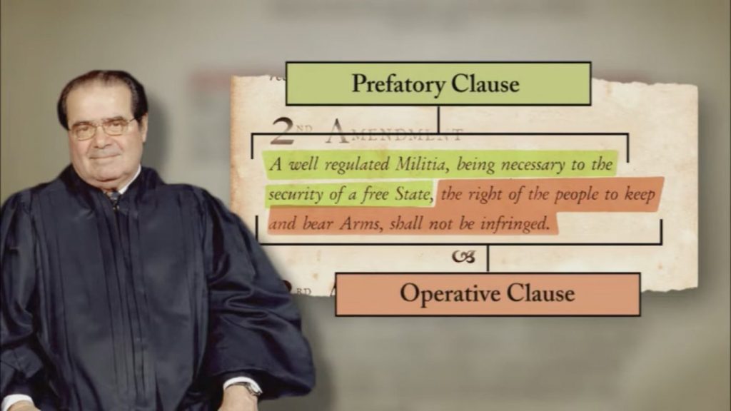 Justice Antonin Scalia in "Second Amendment: D.C. v. Heller and McDonald v. Chicago"