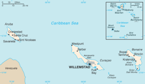 Map of the Netherlands Antilles of 1986.