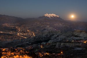 Aerial photograph at La Paz, Bolivia.