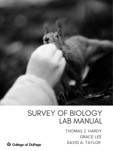 Survey of Biology Lab Manual book cover