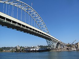 a photo of the Fremont Bridge in Portland, Oregon