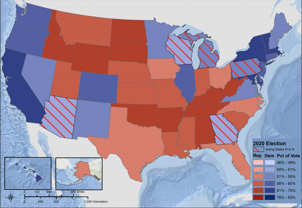 N America Political Geography Ii The Electoral College And Swing States The Western World 