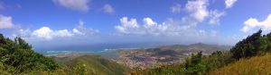 Panoramic photograph on St. Maarten Island.