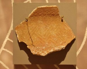 Distinctive pottery shard.