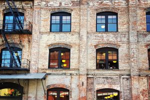 Brick building in Portland, Oregon.