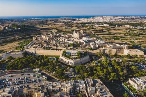 Photograph of walled city of Mdina in Malta.