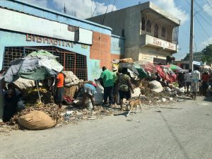 Photograph of street scene in Haiti.