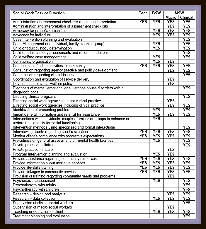 Social Work Scope of Practice, created by the Michigan Department of Licensing and Regulatory Affairs (LARA)