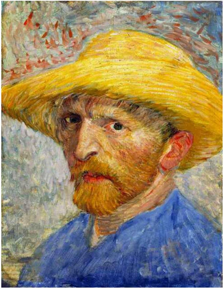 painting of Van Gogh's Man in a Straw Hat